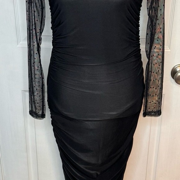 Pretty Little Things Dress SZ 8|black|longsleeve|meshsleeves|midi - Picture 1 of 7